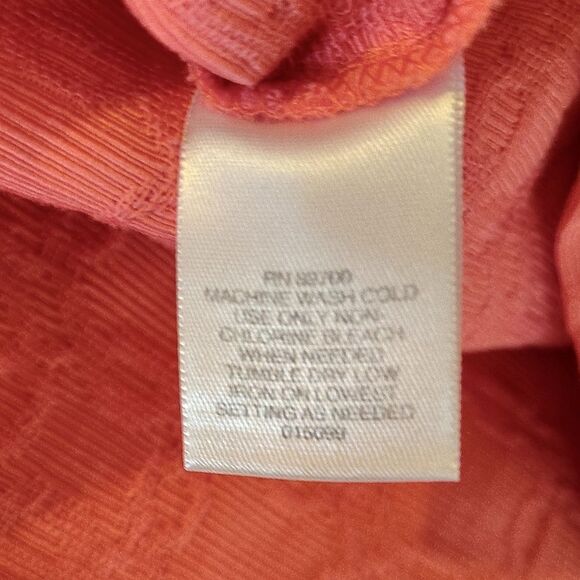 VTG Liz Claiborne Coral Pink Sleeveless Textured Mini Shift Dress Size 4 Petite - Picture 11 of 15